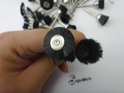 Shina 45pc најлонски четки за тркала за жица за ротациони алатки за ротационен полски чиста 1/8 '' 3,175мм