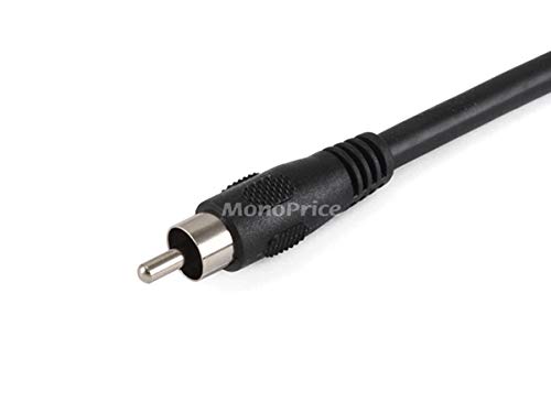 Монопроцес аудио/видео коаксијален кабел - 6 стапки - црна | RG-59U BNC MALE/ RCA MALE, 75OHM