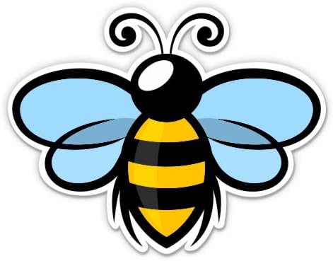 Симпатична мед пчела - налепница за винил 3 - За телефон со шише со вода за лаптоп - водоотпорен декларација