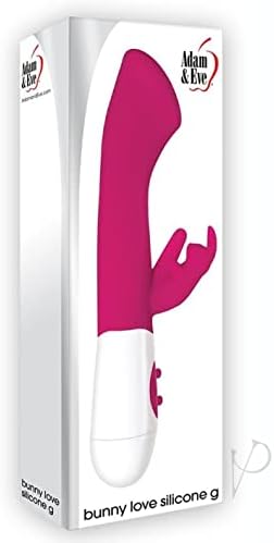 Adam & Eve Bunny Love Silicone G Spot Vibrator, Pink | Вибратор за полнење и водоотпорен зајак со повеќе режими на вибрации | 7,5 ”долг,