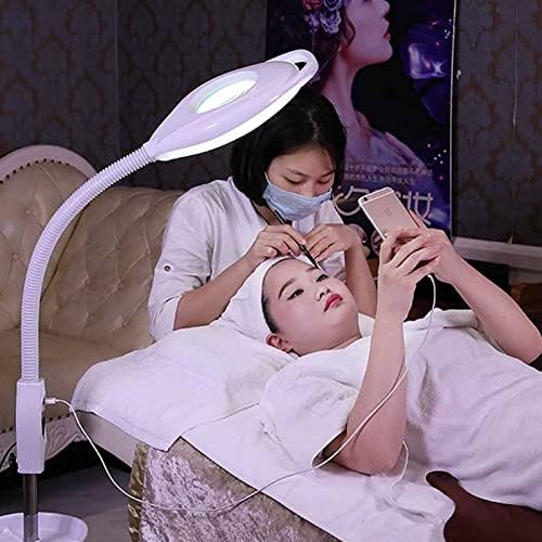 Xianfei Beauty Salon Clone Standing Sagning стаклена ламба, подна ламба, LED светло за камшик, 3x LED светло ултра светла заштеда на енергија