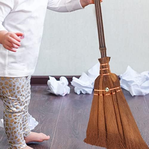 Детска метла играчка природна слама метла Дрвена рачка метла за алатка за чистење на дневни подови во затворен простор