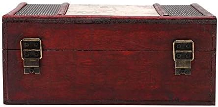 Топннн ретро гроздобер дрвена кутија за складирање книга гроздобер дрвен накит организатор декоративно складирање организатор гроздобер