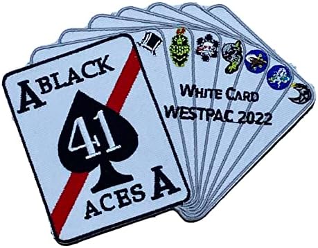 VFA -41 Black Aces White Card Westpac 2022 Patch - со кука и јамка