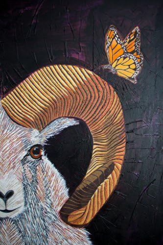 Оригинално масло на платно сликарство од уметникот Голаре - уметност за животни - ликовна уметност - wallид декор - пеперутка - Рам - Пријателство