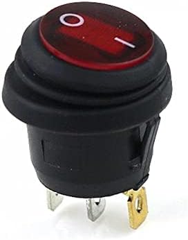 NYCR 1PCS KCD1 тркалезен водоотпорен водоотпорен 3pin ламба тркалезен прекинувач 10 A 250VAC 125V FLAM LAMP LED LED LED