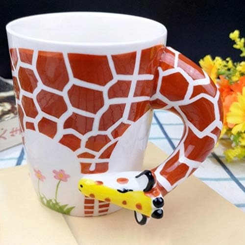 3Д диносаурус нови чаши, симпатична цртана керамичка кафе чаши и чај чај, 14 унци, уникатна смешна чаша за млеко од диносаурус за животински животи за подароци, деца, ?