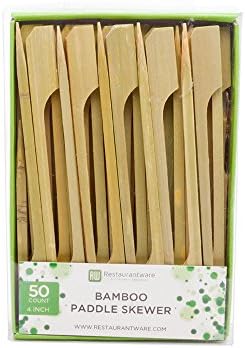 Ресторански прибор 4-инчни Ражничи за Лопатки од бамбус: Совршени За Сервирање Предјадења И Гарнитури За Коктели-Природна Боја - Малопродажен