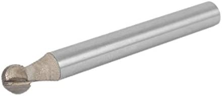 X-Ree 6mm x 6mm Tungsten carbide Woodworking Bood Toll Cend Round Reater Router Bit (Punta de Enrutador Redonda de Extremo de Bola de Tungsteno de 6 mm x 6 mm