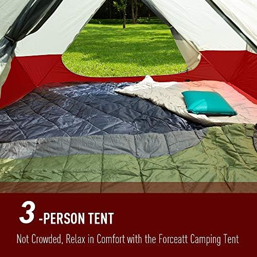 Шатор за кампување на Форсет 2/3 лице, ранец на шатор водоотпорен ветерник, инстант шатор со дожд лета за кампување за пешачење