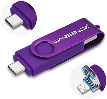 ВАНСЕНДА 3 во 1 64GB USB 3.0 Флеш Диск За Андроид Телефони/Таблети/КОМПЈУТЕР/Mac, Надворешен Погон За Палец За Складирање Податоци,