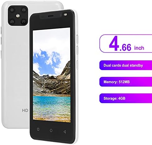 УЛТРА Лесен Паметен Телефон YYOYY, За Android 4.4.2, Двојни Картички Двојно Подготвеност, 512MB 4GB, 4.66 инчен Голем Дисплеј, 0.3 MP 2mp Камера, 1500mah Батерија, Моќен Процесор
