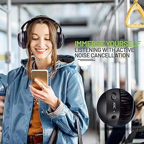 Слушалки за откажување на безжични бучава Avantree Aria Podio со база за полнење, SSD опција, Bluetooth 5.0 слушалки со бум микрофон за средба, онлајн класа, работа на компјутерски к