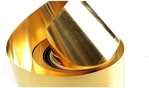 Месинг лим Huilun H62 Тенка метална плоча во месинг бакарен лист за обработка на метал, дебелина: 0. Должина од 2 мм: 5м, ширина: