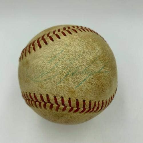 Карл Јастрземски потпишана игра користеше вистинска 412 -та кариера дома бејзбол JSA COA - МЛБ игра користеше бејзбол