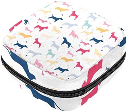 Смешна шема на кучиња санитарна торба за складирање на салфетка, преносен период, торбички торбички торбички за период менструална чаша торба