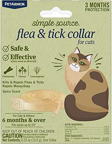 Pearmor Simple Source Flea и јака за крлежи за мачки