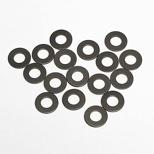 110 парчиња заптивка за миење со надворешен дијаметар од 5,5 мм црн графит најлон пластични подлошки прстен круг ултра-тенка рамна подлога дебела 0,15-1мм -