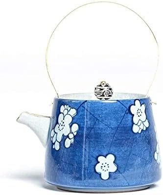 Канцеларија чајник керамички индиго глазура мраз пукнатина чајник сад чај чај постави рачно обоени чајни чајни чајници