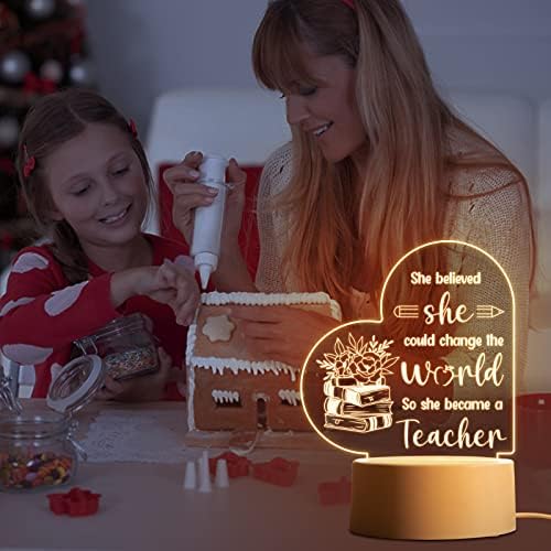 Подароци За Благодарност на наставникот, Најдобри Подароци За Наставници За Жени, Идеи За Подароци За Дипломирање За Ноќно Светло