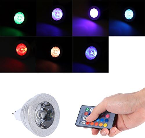 LED Сијалица, Светилки За Промена На Бојата, MR16 3W RGB LED Сијалица За Промена НА Бојата НА Светлината 12v-24V СО Далечински Управувач За Домашна