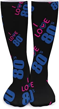 ПЛЕВЕЛ МАЧКА Ги Сакам 80 Тите Од Дебели Чорапи Новина Смешно Печатење Графички Секојдневни Чорапи Со Топла Средна Цевка За Зима