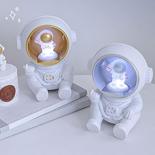 Безжичен звучник со Bluetooth, светлечки портпарол на месечината-астронаут, креативна роденденска подарок за украсување TF & FM XR0