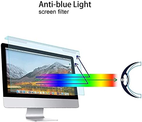 Mosiso 23-24 инчи компјутерски сино светло блокирање на екранот за заштита на екранот против УВ-атажа за заштита на очите филтер и акрилен монитор