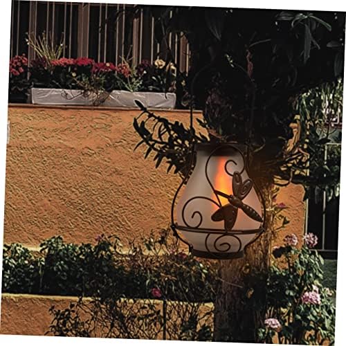 Осалади 1 парчиња висечка ламба соларна моќност светла на отворено ретро декор гроздобер лустер предводена градинарска ламба декоративни