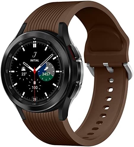 Grtrees Gapless Watch Band компатибилен со Samsung Galaxy Watch 4 Band, мека силиконска замена за замена компатибилен со Galaxy Watch 4 Band