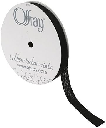 Offray burlap лента, ширина 5/8 , 25 јарди, црна