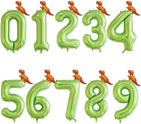 Танома 40 Зелена голема фолија број 6 балони со Динасуур, Декорации за славење на роденденска забава со хелиум