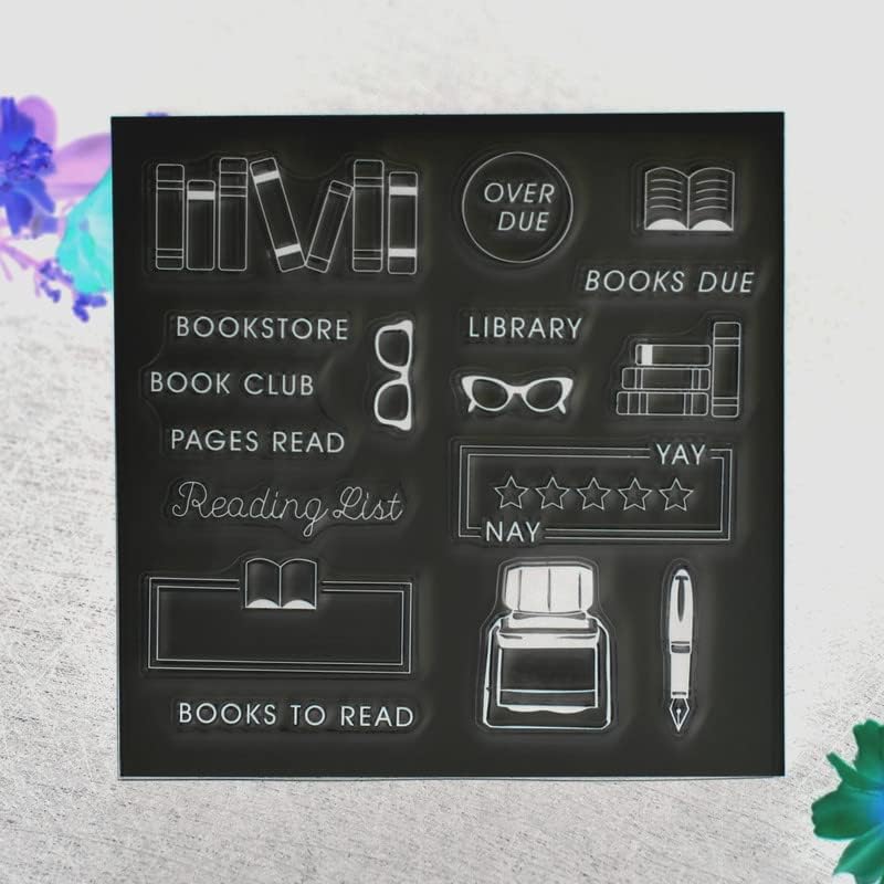 Список за читање на книги за книги на книжарници Ddoujoy, јасни марки за декорација на картички за правење картички и DIY белешка 2111517