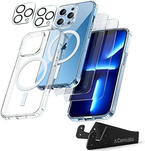 Камлабс 7-во-1 iPhone 13 Pro Max Магнетно Куќиште 6,7 Инчен Бранител + 2 Заштитник На Екранот Од Калено Стакло + 2 Заштитник На Објективот