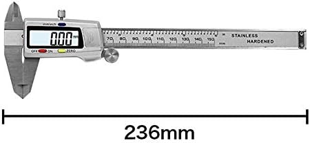 Планински мажи Професионални алатки Дигитални Верниер Калимер150мм 6инч Електронски мерач на јаглеродни влакна Висина на мерните инструменти