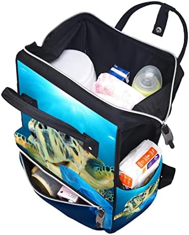 Морска желка сина водна торба за животински ранец ранец бебе бебето менување торби со повеќе функции торба за патување со голем