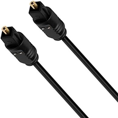 CMPLE - Оптички аудио кабел 3ft - тенок оптички кабел со влакна ултра -тенок златен обложен кабел Toslink Digital S/PDIF аудио за звучни ленти