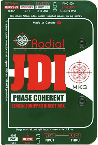 Радијален инженеринг R8001010JDI Едноканален пасивна директна кутија со Јенсен Трансформер