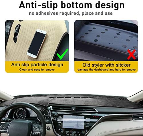 Ремох за додатоци на Toyota Camry 2023 2022 2021 2020 2019 2018 Dash Cover Dashboard Cover Mat Custom Fit Center Cover Cover Sunshield Prad