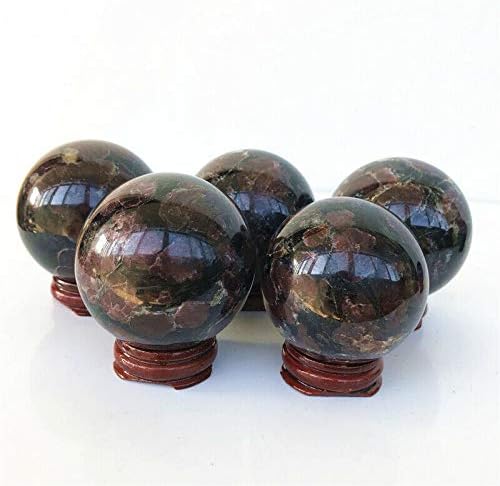 Ruitaiqin Shitu 1pc природен гарнет топка кристален камен сфера топки кварц лековити колекција природни камења и минерали ylsh114