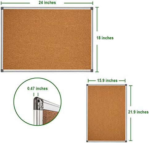 Плута, Канцелариска Огласна Табла Од 18х24 Инчи, Домашна Табла За Фотографии, Табла За Иглички, Табла За Белешки За Пораки, Алуминиумска