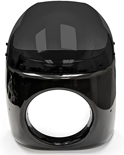 Кратор Мотоцикл 7 инчен Фаринг Фаринг Екран Црна &засилувач; Чад Компатибилен со хонда CX 500 650