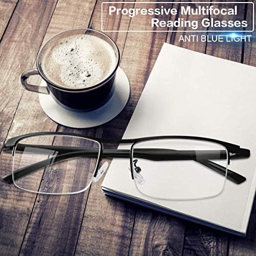 MIRYEA 2.0 X Зголемување Прогресивни Мултифокални Очила За Читање Сина Светлина Блокирање На Компјутерски Читачи + Бифокални Очила За Читање Без Раб Сина Светлина Блок?