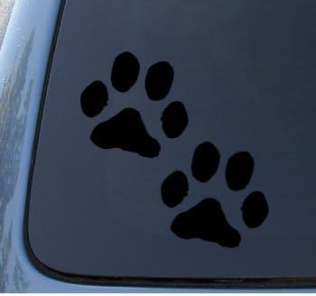 NS -FX PAW PRINTS - Куче куче - автомобил, камион, тетратка, налепница за винил декоратор 1099 | Винил боја: црна