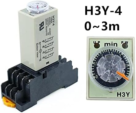 WTUKMO H3Y-4 0-3M напојување на времето за одложување на времето за одложување DPDT 14PINS H3Y-4 DC12V DC24V AC110V AC220V
