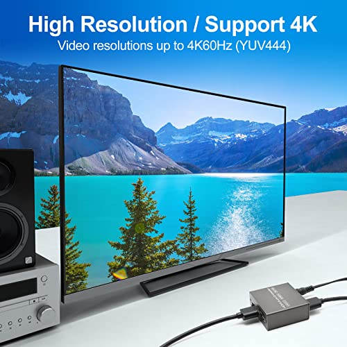 HDMI Audio Empedder Inserter Digital Analog Audio + DVI до HDMI поддршка Toslink Optical 3,5 mm Audio Audio input 4K60Hz 18Gbps HDR CEC HDCP2.2
