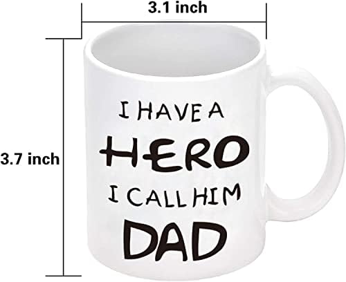 Денот на татковците за тато кафе кригла, имам херој, го нарекувам тато смешно најдобриот ден на таткото и роденденските подароци