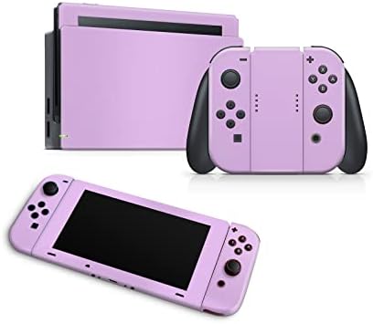 Zoomhitskins OLED Switch Switch, компатибилна со Nintendo Switch OLED обвивка за кожа, цврста боја на црна темна рамнина, 3М винил за трајни и вклопувања, направени во САД
