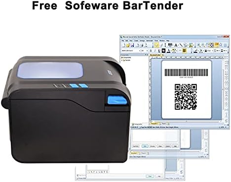 370B Термички бар-код за печатач со автоматско пилинг USB Bluetooth Достапна прием 20-80мм Бела налепница цена за домашна канцеларија за домашна канцеларија