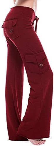 Lcepcy жени скријте ги телевите панталони со маснотии, плус широки панталони за јога со големина со џебови, y2k влечење со права панталони
